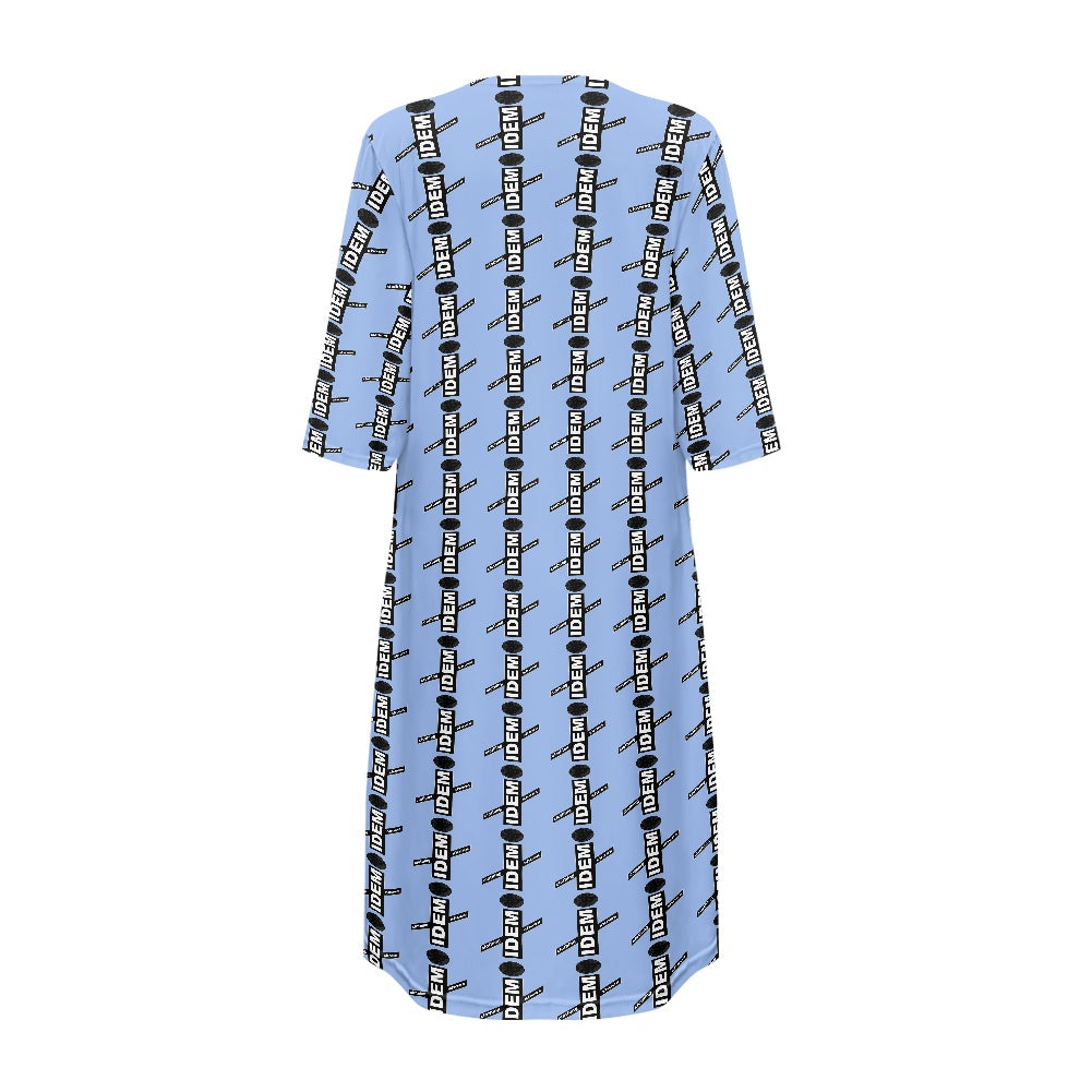 The Idem Women's short-sleeved cloak Blu2