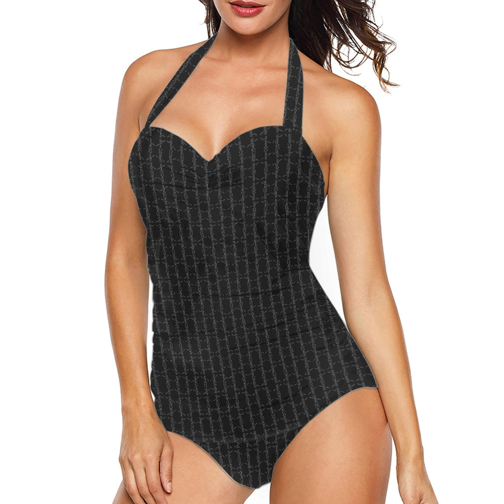 Strappy one piece bikini