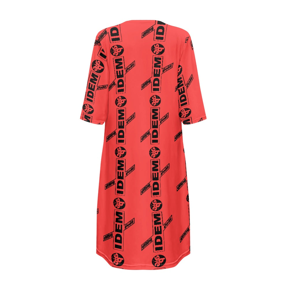 The Idem Women's short-sleeved cloak Red