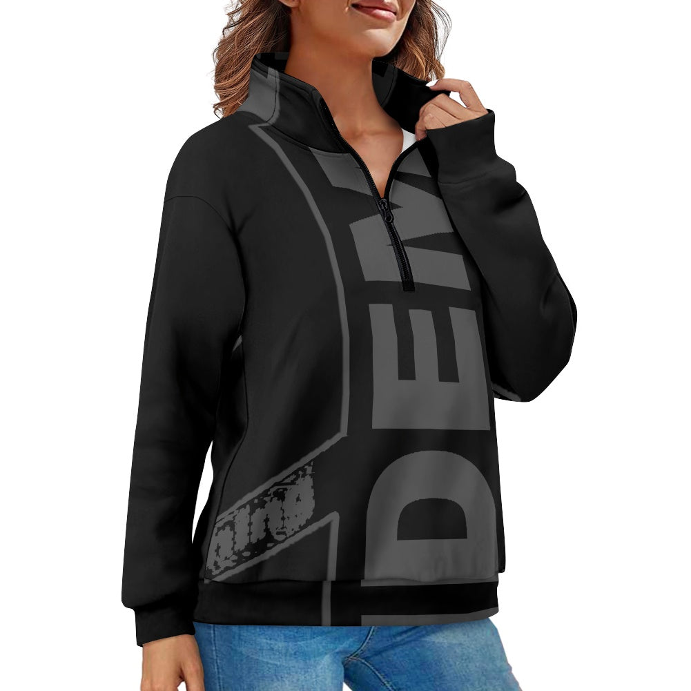 Women's long sleeve zipper sweatshirt