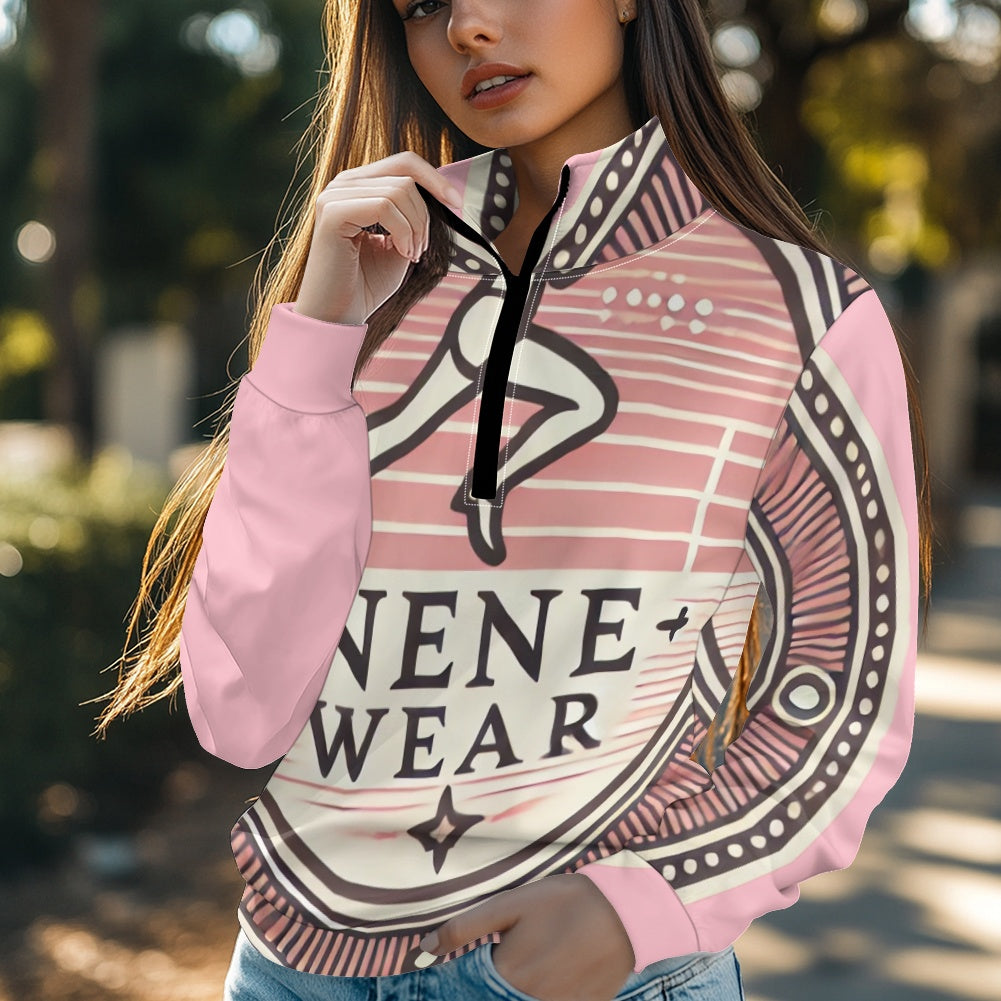 Women's long sleeve zipper sweatshirt