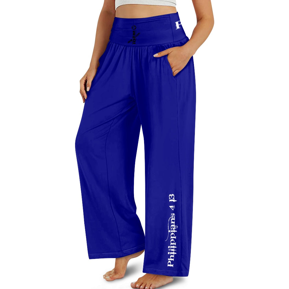 Philippians 4:13 women's wide leg pants