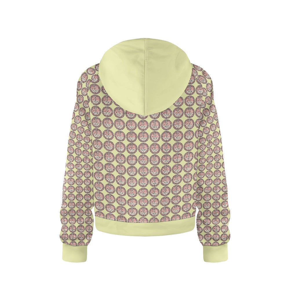 Half zip hoodie sweatshirt loose short style