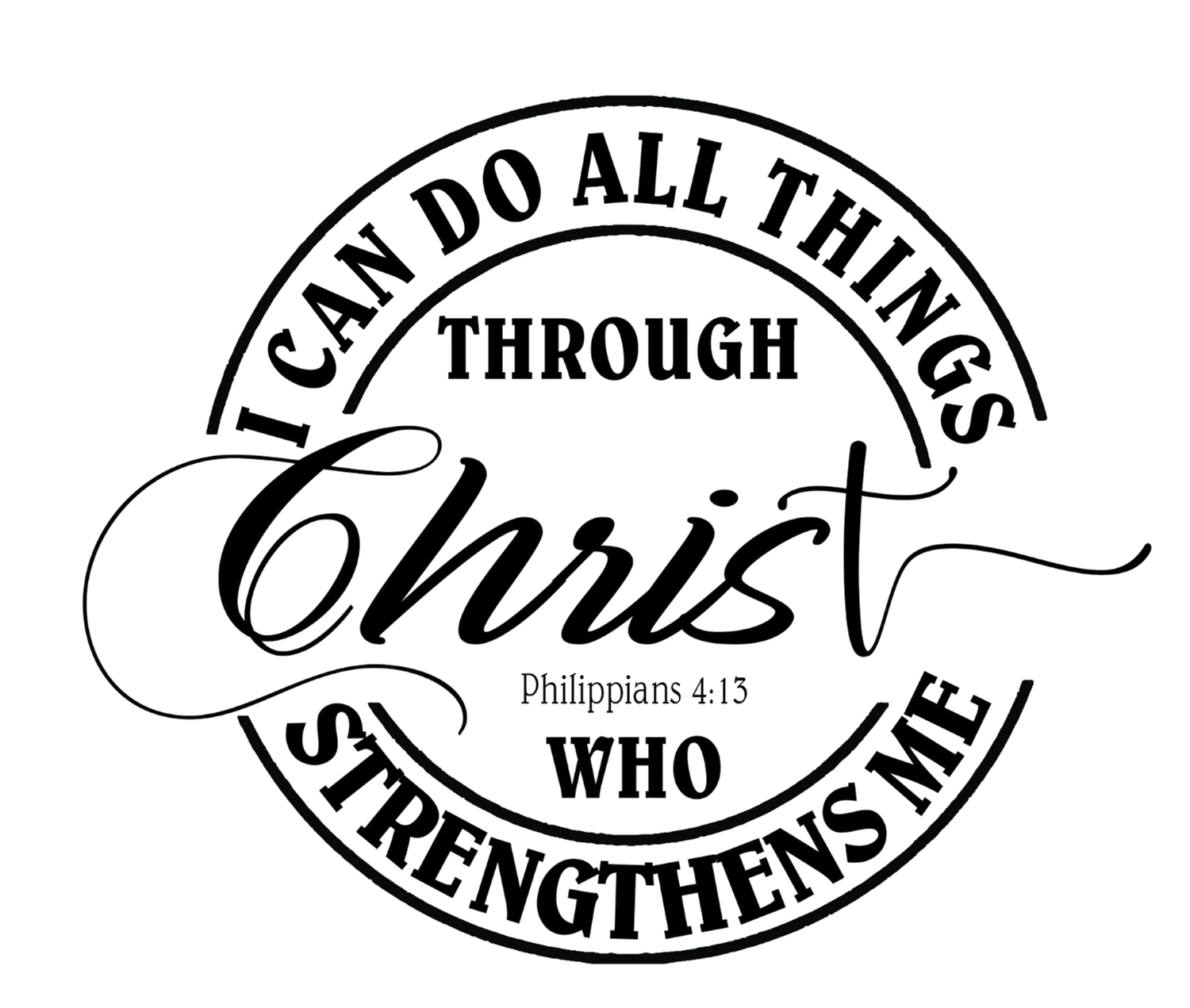 Philippians 4:13 Religious Line of T-Shirts and Apparel