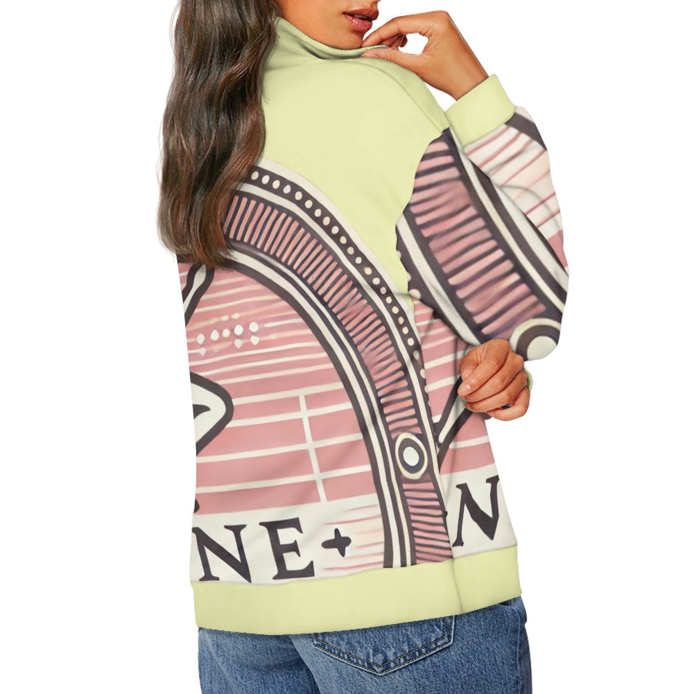 Women's long sleeve zipper sweatshirt
