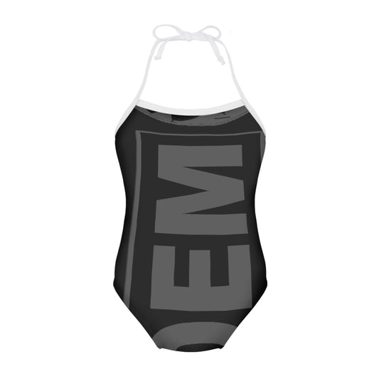 One-piece swimsuit with a square neck for child