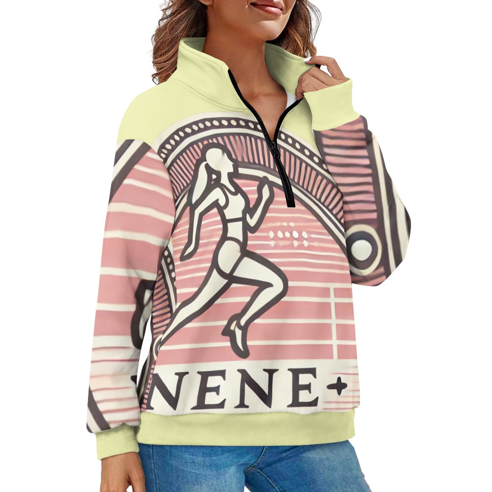 Women's long sleeve zipper sweatshirt