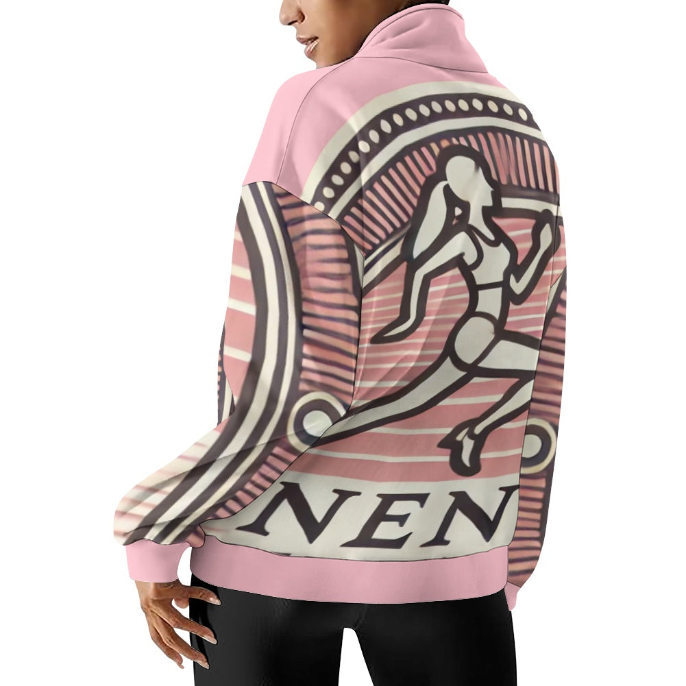 Women's long sleeve zipper sweatshirt