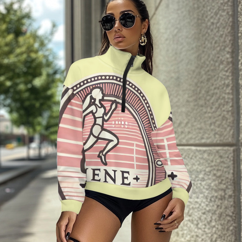Women's long sleeve zipper sweatshirt