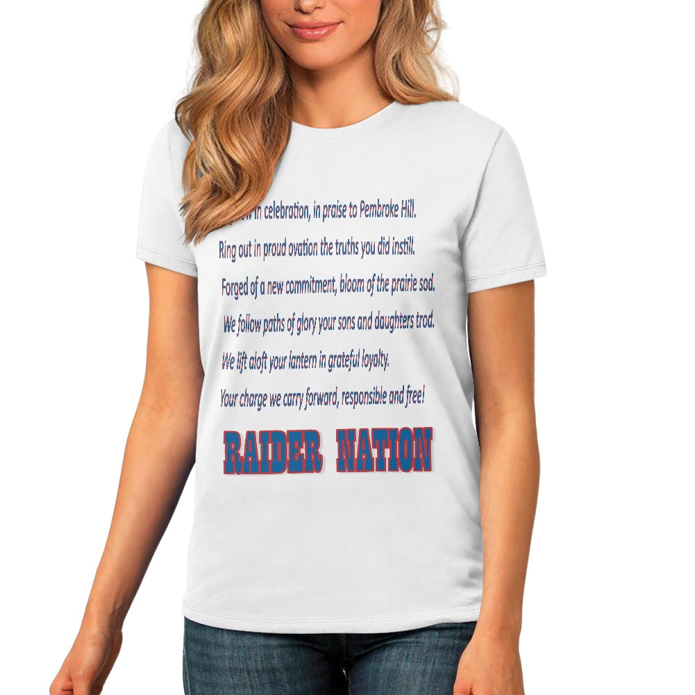 Raider Am Pure cotton white  T-shirt (2D front and rear customization)