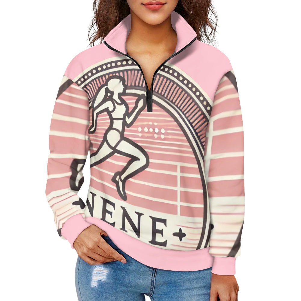 Women's long sleeve zipper sweatshirt