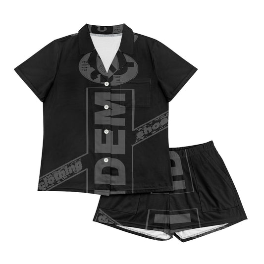 Ladies short sleeve shorts pajama set