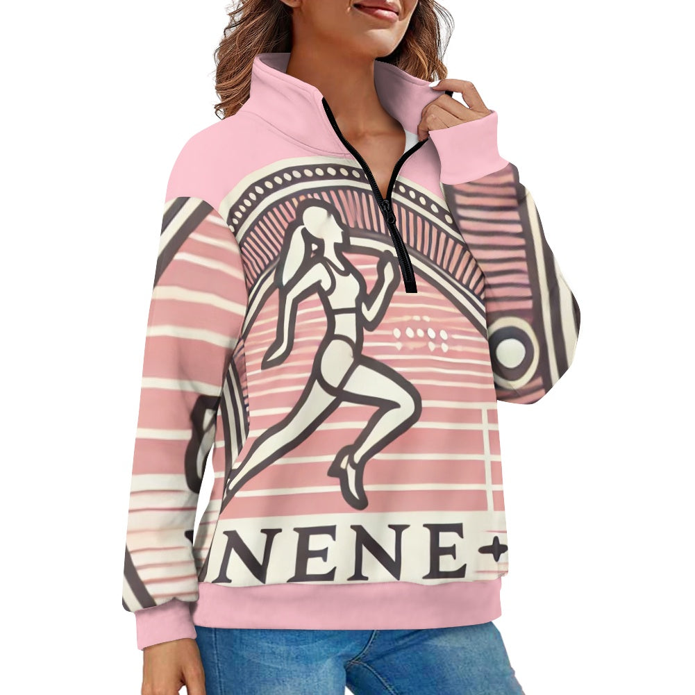 Women's long sleeve zipper sweatshirt