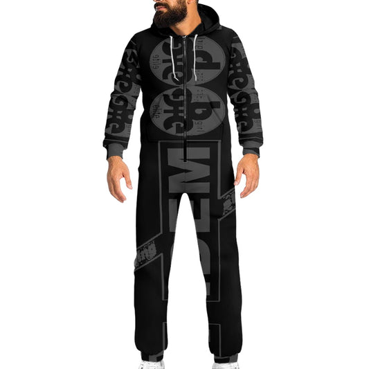 Women's hooded long sleeve jumpsuit