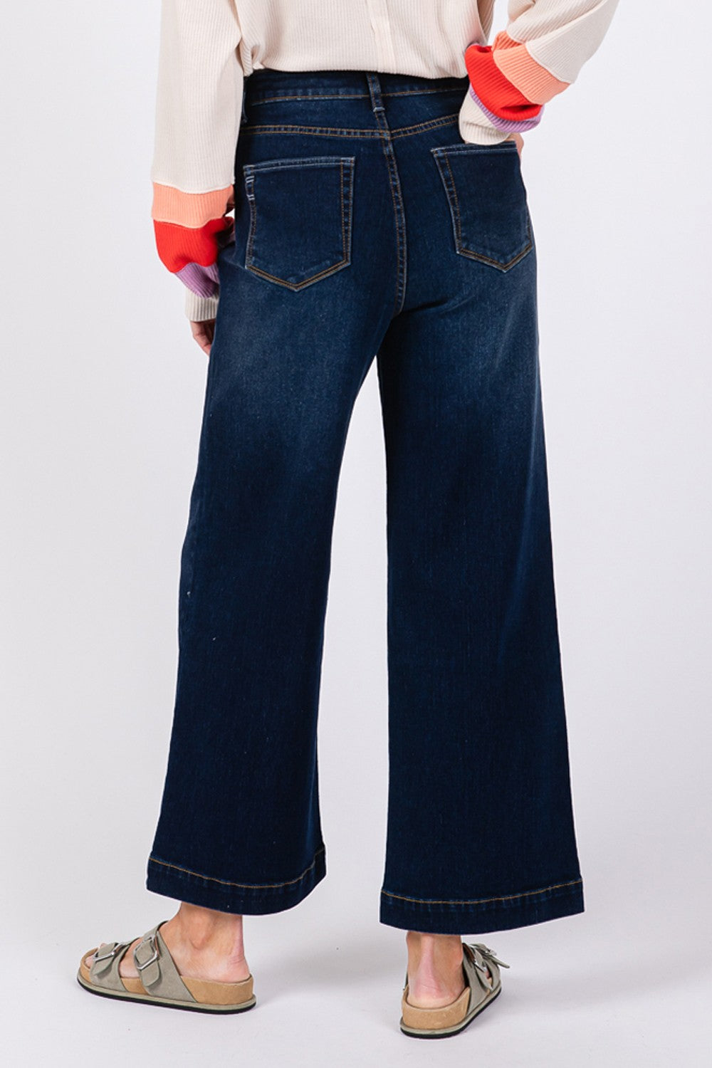 SAGE + FIG High Waist Wide Leg Jeans