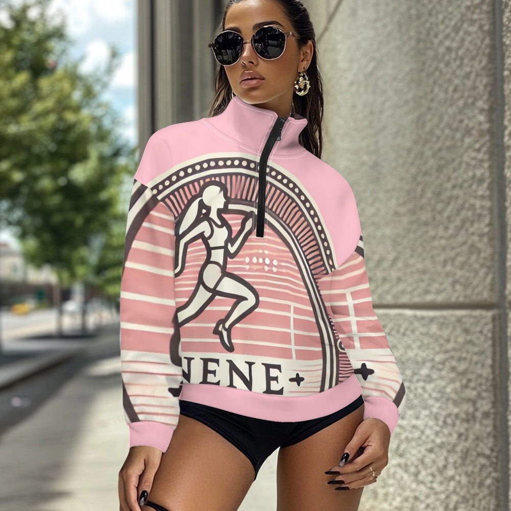 Women's long sleeve zipper sweatshirt