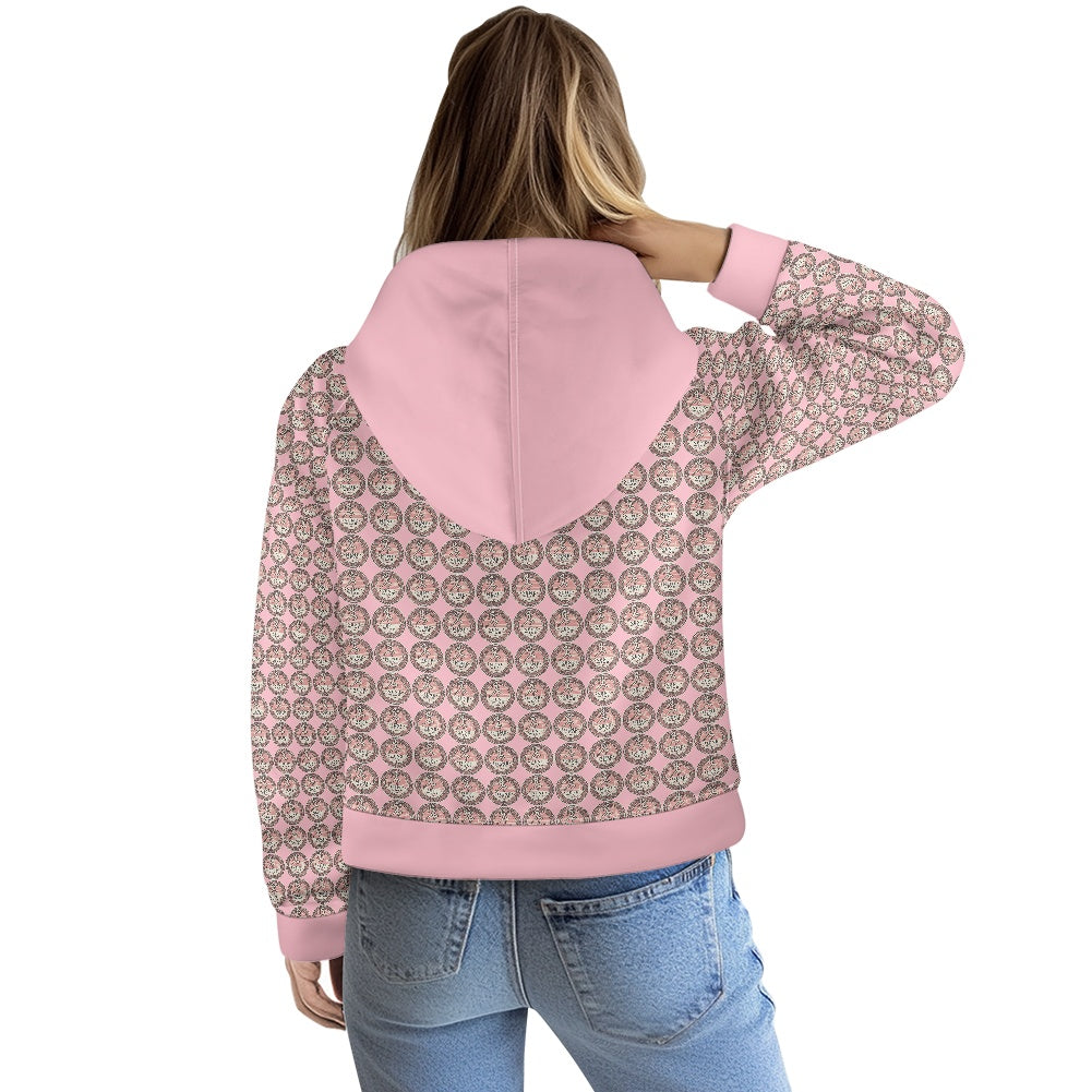 Half zip hoodie sweatshirt loose short style