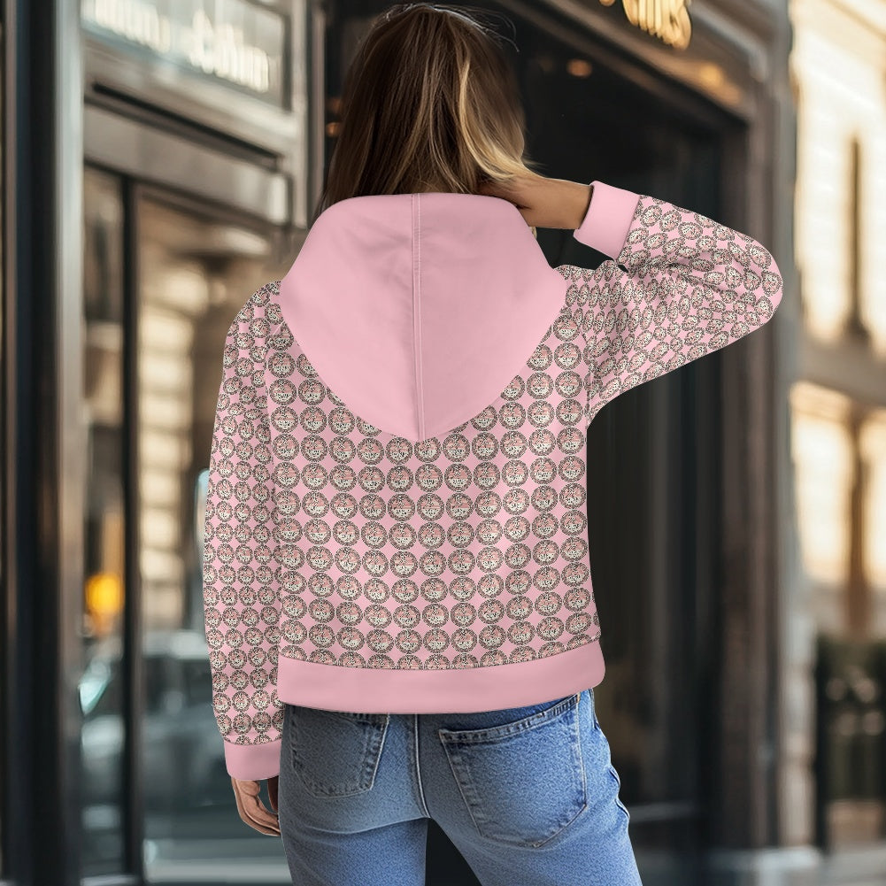 Half zip hoodie sweatshirt loose short style
