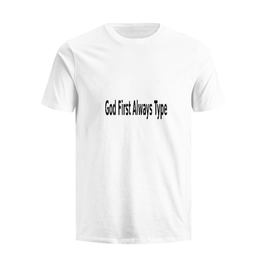 God First Type Pure cotton white T-shirt