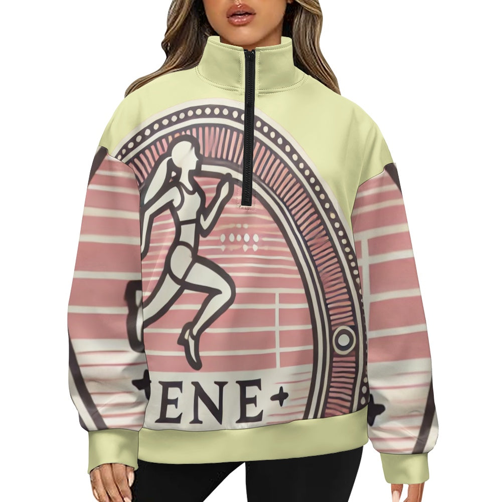 Women's long sleeve zipper sweatshirt