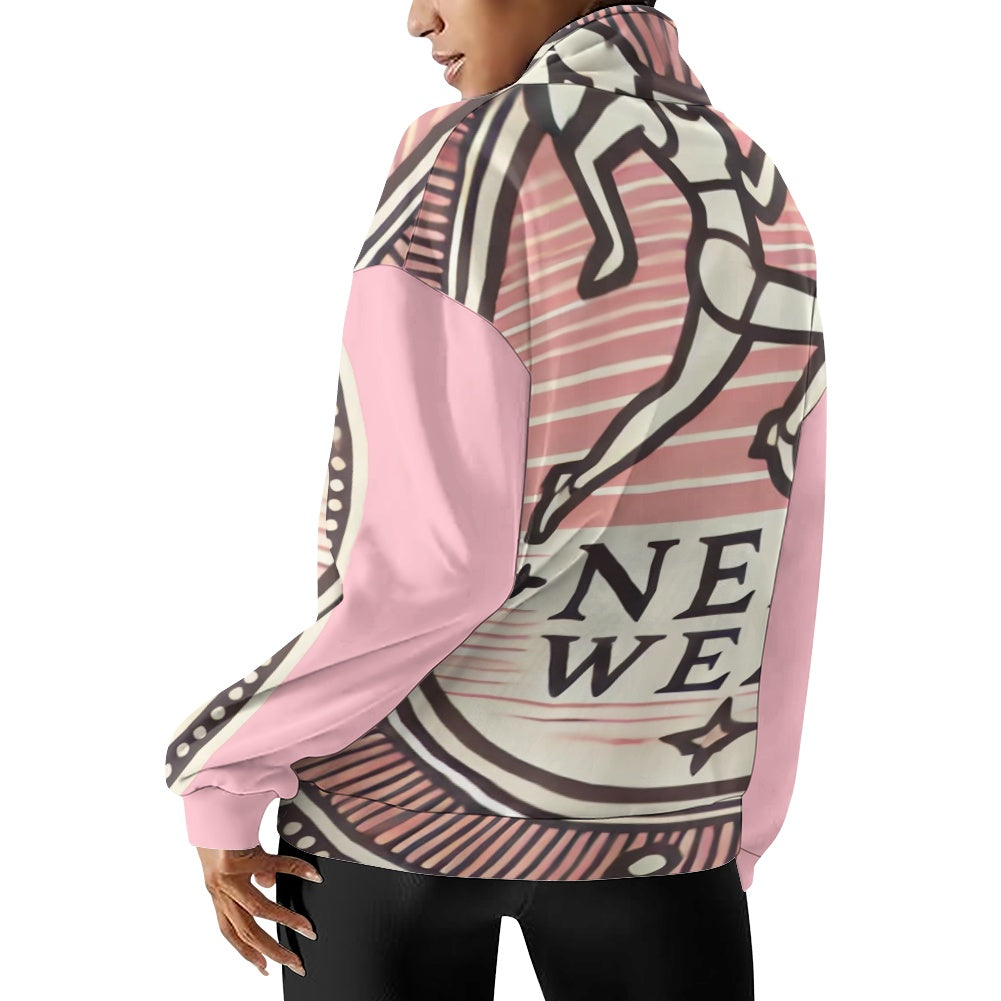 Women's long sleeve zipper sweatshirt