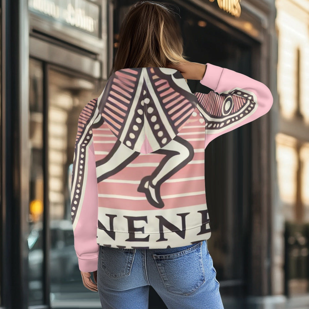 Half zip hoodie sweatshirt loose short style