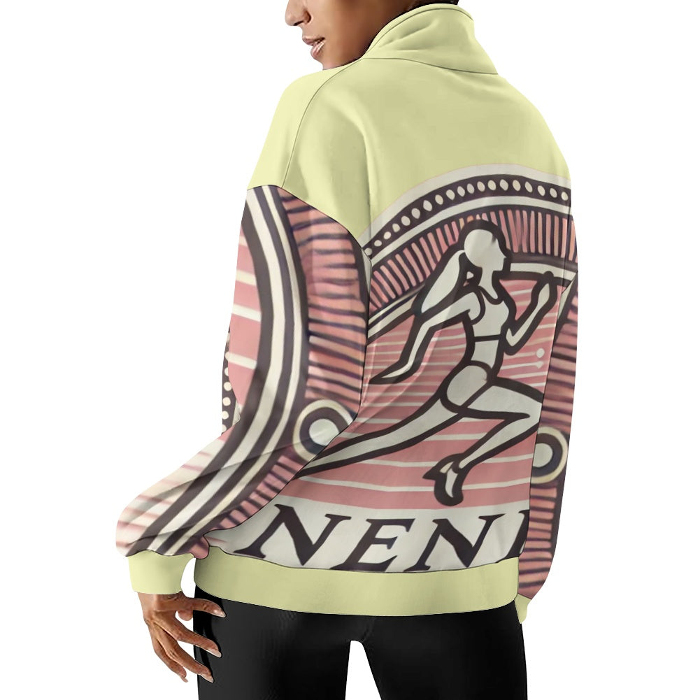 Women's long sleeve zipper sweatshirt