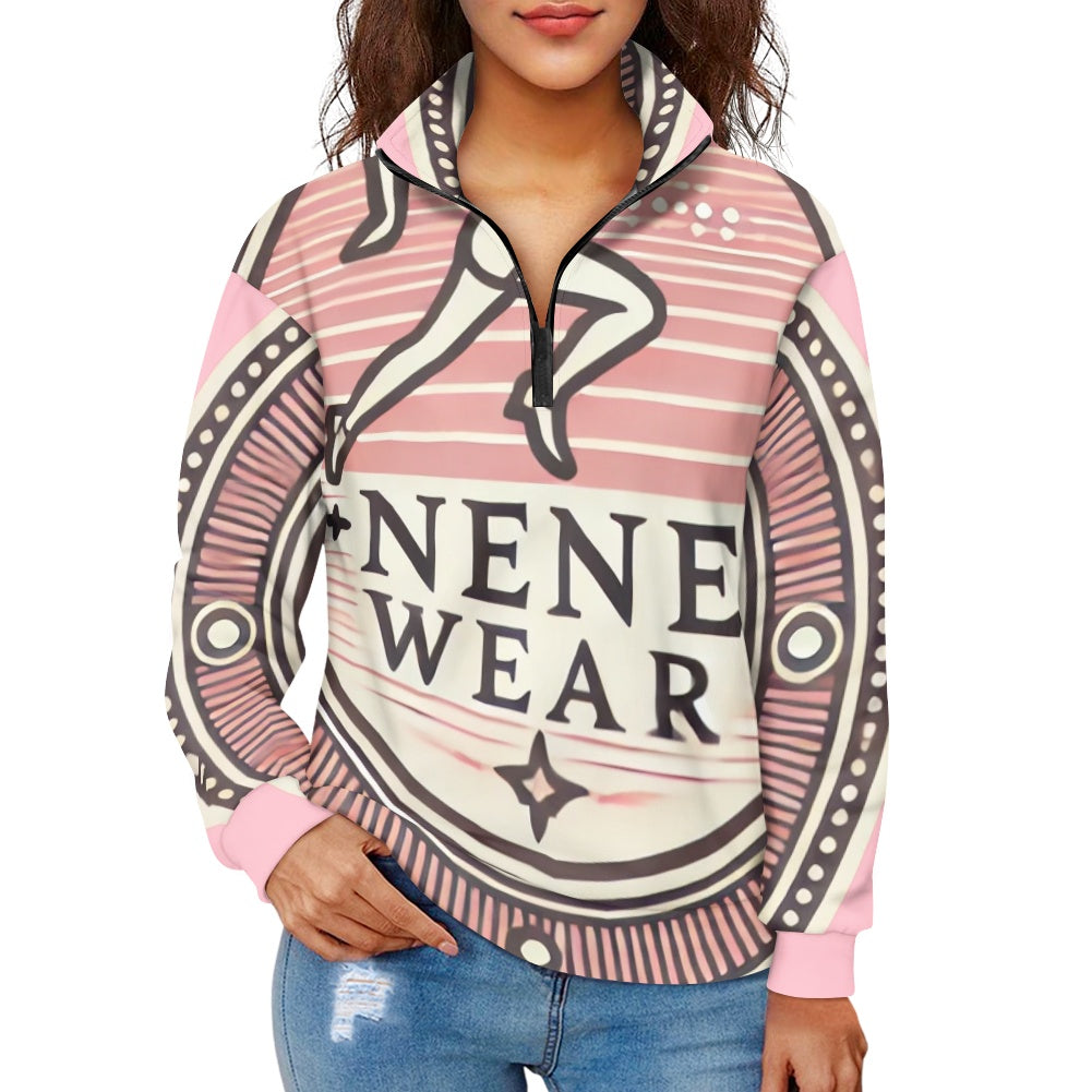 Women's long sleeve zipper sweatshirt