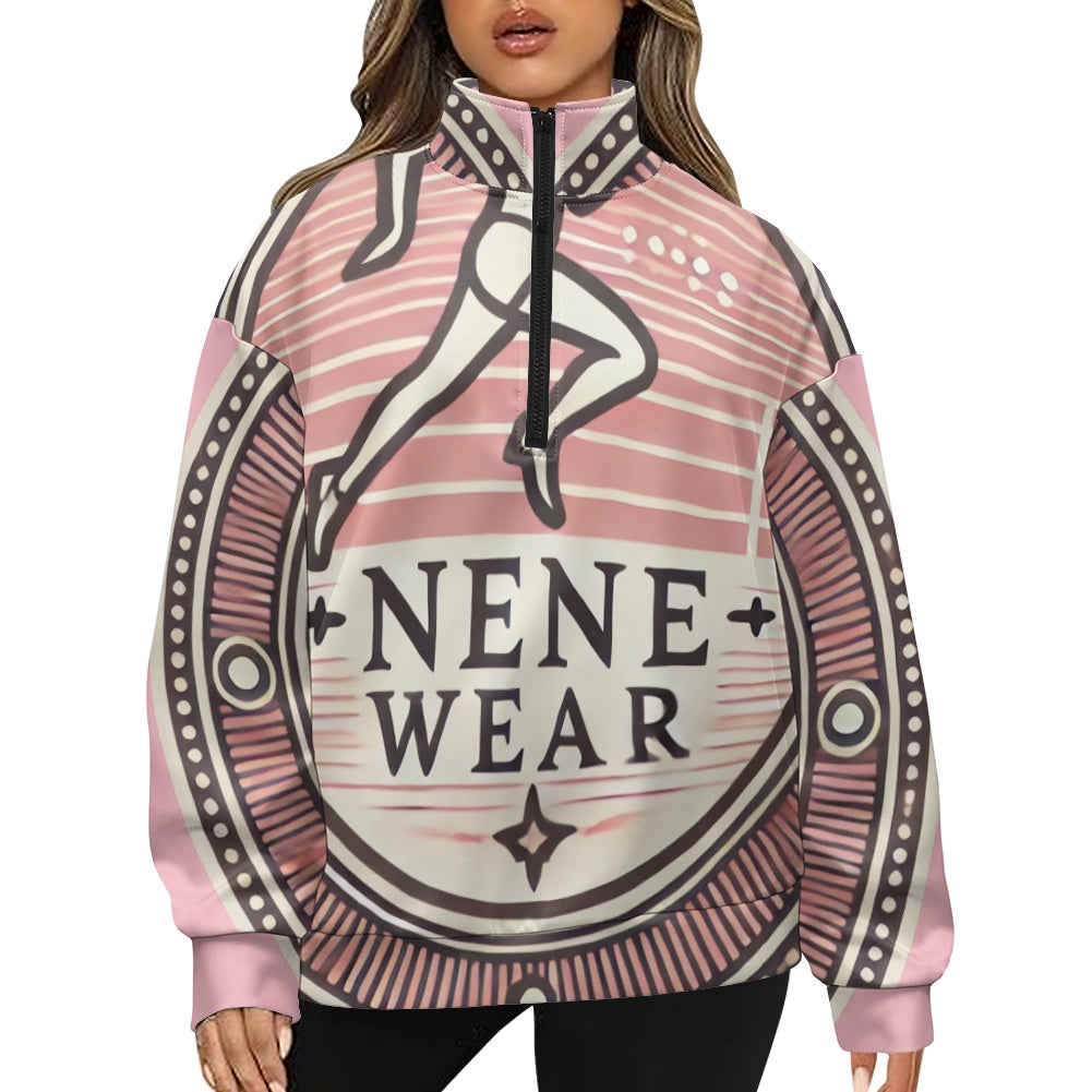 Women's long sleeve zipper sweatshirt