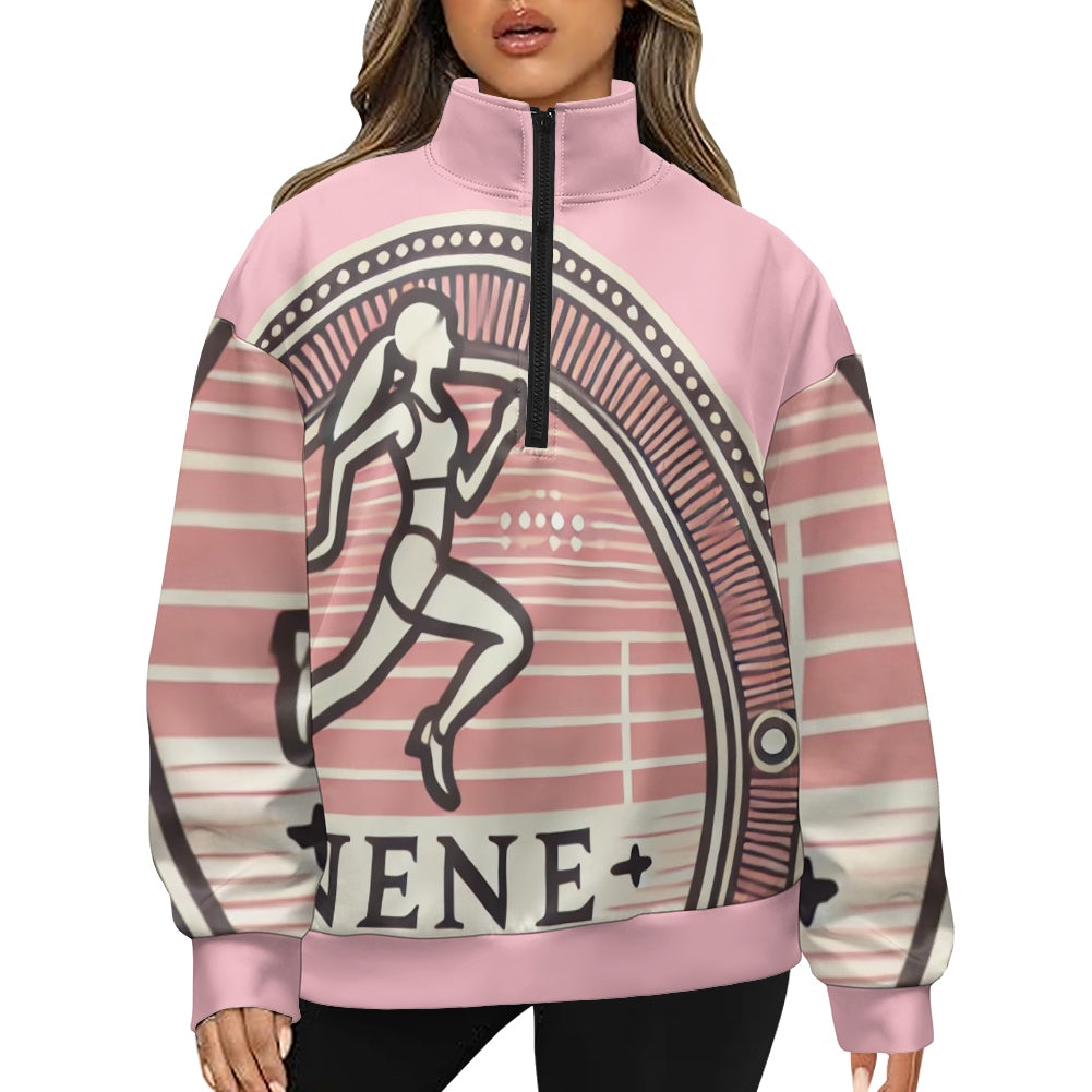 Women's long sleeve zipper sweatshirt